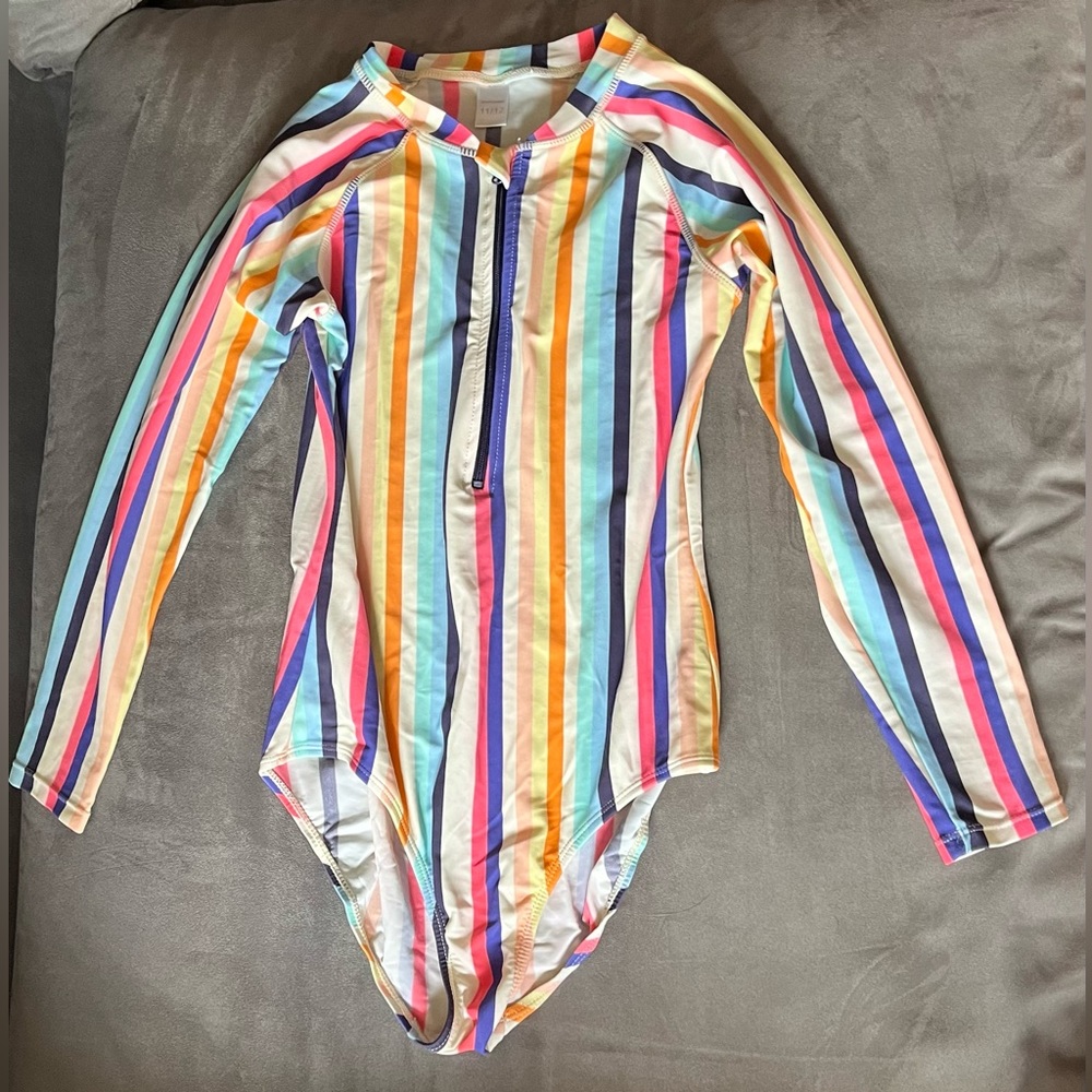 One piece Rash Guard swimwear Size (11-12) UPF 50+